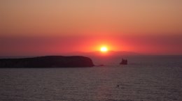 Enchanting balcony view of the sunset